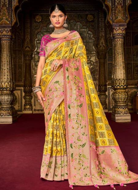 Yellow Colour M.N Rangrez New Latest Designer Festive Wear Silk Saree Collection 6402